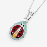 6.28 Grams Drop Shape .925 Sterling Silver Multicolor Enamel Charms Pendant