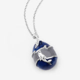 7.08 Grams Drop Shape .925 Sterling Silver Multicolor Enamel Charms Pendant