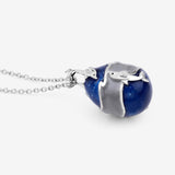7.08 Grams Drop Shape .925 Sterling Silver Multicolor Enamel Charms Pendant