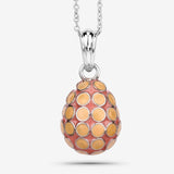 7.79 Grams Drop Shape .925 Sterling Silver Pink Enamel Charms Pendant