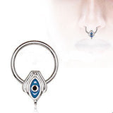 Egyptian Blue Eye Captive Bead Ring by Fashion Hut Jewelry