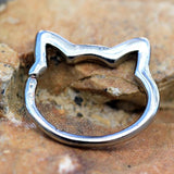 316L Stainless Steel Cat Seamless Ring / Cartilage Earring by Fashion Hut Jewelry