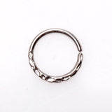 316L Stainless Steel Uneven Look Surface Seamless Ring / Septum Ring by Fashion Hut Jewelry