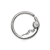 316L Stainless Steel Sun & Moon Seamless Rings / Cartilage Earrings by Fashion Hut Jewelry