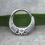 316L Stainless Steel Egyptian Winged Sun Seamless Rings / Cartilage Earrings by Fashion Hut Jewelry