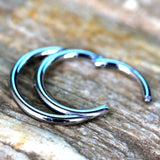316L Stainless Steel Double Ring Seamless Clicker Ring / Septum Jewelry by Fashion Hut Jewelry