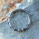 316L Stainless Steel Twisted Wire Seamless Ring by Fashion Hut Jewelry