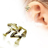 Antique Gold Tree Frog Fake Cartilage Ear Cuff by Fashion Hut Jewelry