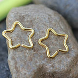 Gold Star Shaped Cartilage Earring by Fashion Hut Jewelry