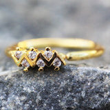 Gold Jeweled Zig-Zag Cartilage Earring / Nose Hoop Ring by Fashion Hut Jewelry