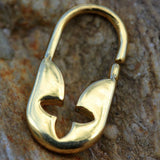 Gold Flower Padlock Cartilage Earring / Septum Ring by Fashion Hut Jewelry