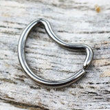 Titanium Crescent Moon Seamless Cartilage Earring by Fashion Hut Jewelry