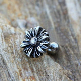316L Stainless Steel Aster Flower Cartilage Earring by Fashion Hut Jewelry