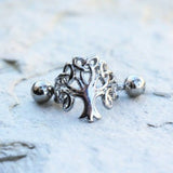 316L Stainless Steel Tree of Life Cartilage Cuff Earring by Fashion Hut Jewelry