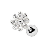 316L Stainless Steel Daisy Flower Cartilage Earring by Fashion Hut Jewelry