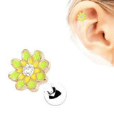 316L Stainless Steel Spring Flower Cartilage Earring by Fashion Hut Jewelry