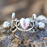 316L Stainless Steel LOVE Script with Heart Cartilage Ear Cuff by Fashion Hut Jewelry