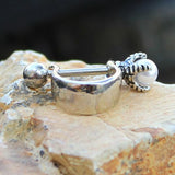 316L Stainless Steel Dragon's Orb Cartilage Cuff Earring by Fashion Hut Jewelry