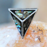 Abalone Shell Pyramid Cartilage Earring by Fashion Hut Jewelry