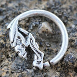 316L Stainless Steel Annealed Devil's Face Circular Ring by Fashion Hut Jewelry