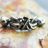 316L Stainless Steel Wire Wrapped Cartilage Cuff Earring by Fashion Hut Jewelry