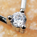 316L Stainless Steel Jeweled Teardrop Shaped Seamless Ring by Fashion Hut Jewelry