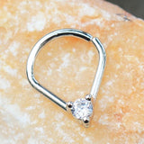 316L Stainless Steel Jeweled Teardrop Shaped Seamless Ring by Fashion Hut Jewelry