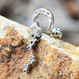 316L Stainless Steel Moon and Star Sign Cartilage Earring by Fashion Hut Jewelry