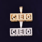 Custom Cubic Iced Baby Bock Letters Pendant Necklace 