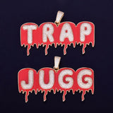 Custom Iced Out Magma Drip Letter Pendant 