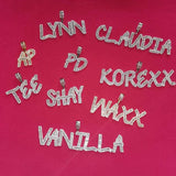 Custom Name Baguette Letters Pendant 