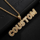 Custom Name Baguette Letters Pendant 