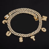 Custom Name Iced Out Prong Cuban Link Chain 