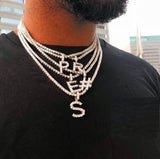 Custom Name Tennis Chain Letters Pendant 