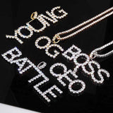 Custom Name Tennis Chain Letters Pendant 