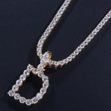Custom Name Tennis Chain Letters Pendant 