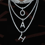 Custom Name Tennis Chain Letters Pendant 