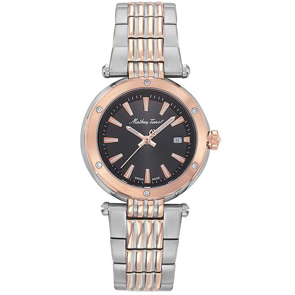 Mathey Tissot Women's Neptune Black Dial Watch - D912RN by Balec Group