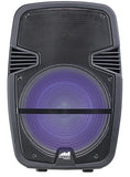 Naxa Portable 15 inch Bluetooth Party Speaker with Disco Light & Stand