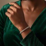 Catch-Free Crystal Rhinestone Tennis Bracelet Bangle