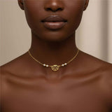 As Seen on Molly Ringwald Gold Filled Pearl Choker Necklace
