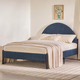 Bed Modern Upholstered Curved Headboard by Couch.com