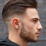 Diamond Cross Earrings Round Stud for Men Earrings 