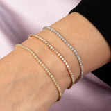 Mini Diamond Tennis Bracelet 14K by By Adina Eden