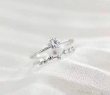 Sterling Silver Star Ring Adjustable Layered Ring by Fashion Hut Jewelry