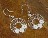 Woven Earring Handmade Wire Wrapped Silver Woven Comfortable Artisan Earring