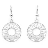 Woven Earring Handmade Wire Wrapped Silver Woven Comfortable Artisan Earring