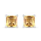 0.72 Carat Genuine Citrine .925 Sterling Silver Earrings