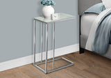 Accent Table, C - Shaped, Tempered Glass, Stylish Design Contemporary & Modern by Couch.com