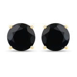 2.10 Carat Genuine Blue Sapphire 14K Yellow Gold Earrings